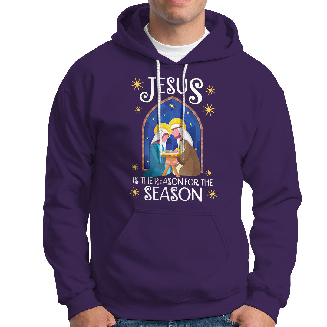 Jesus Is The Reason For The Season Christmas Nativity Hoodie - Wonder Print Shop
