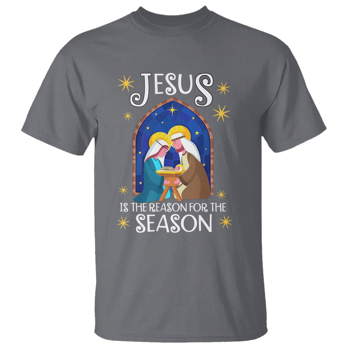 Jesus Is The Reason For The Season Christmas Nativity T Shirt - Wonder Print Shop