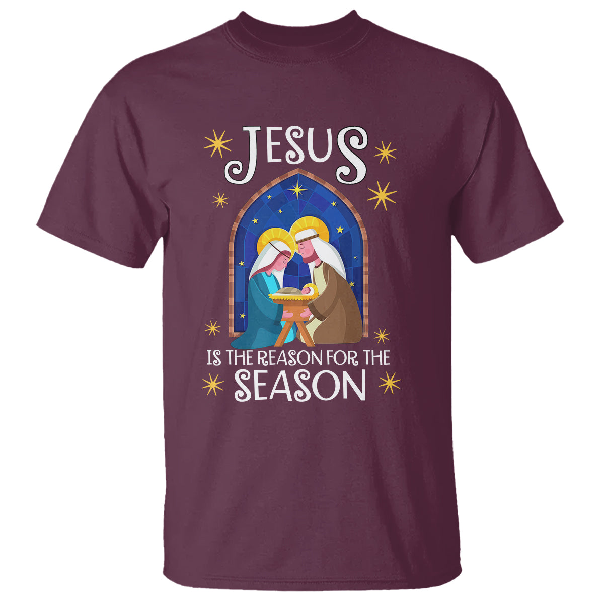 Jesus Is The Reason For The Season Christmas Nativity T Shirt - Wonder Print Shop