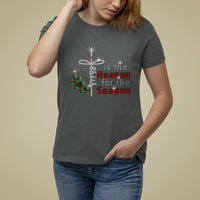 Jesus Is The Reason For The Season Bling Christmas T Shirt For Women - Wonder Print Shop