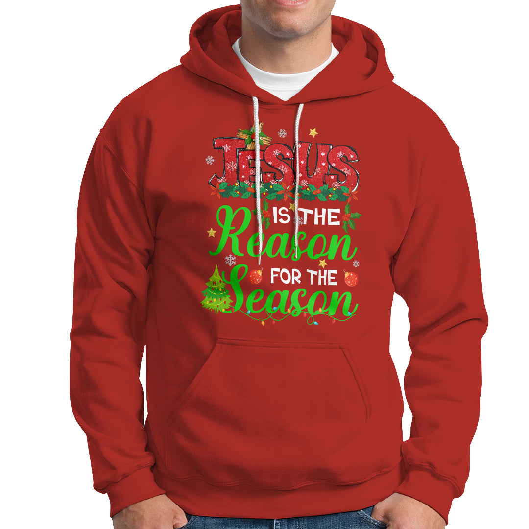 Christmas Hoodie Jesus Is The Reason For The Season - Wonder Print Shop