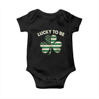 St. Patrick's Day Patriotic America Pride Baby Onesie Lucky To Be American