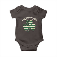 St. Patrick's Day Patriotic America Pride Baby Onesie Lucky To Be American