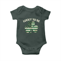 St. Patrick's Day Patriotic America Pride Baby Onesie Lucky To Be American