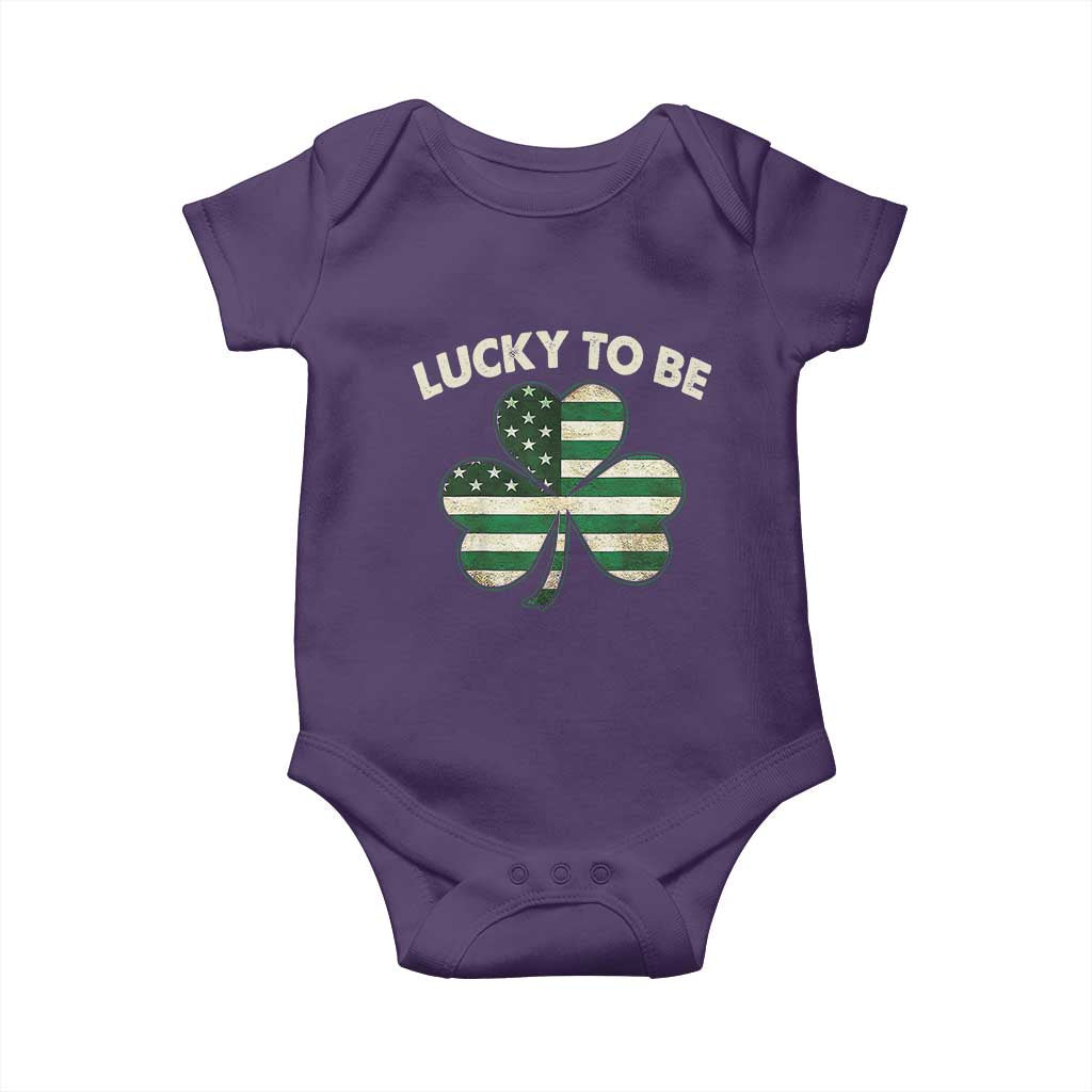 St. Patrick's Day Patriotic America Pride Baby Onesie Lucky To Be American