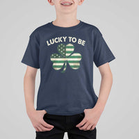 St. Patrick's Day Patriotic America Pride T Shirt For Kid Lucky To Be American