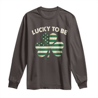 St. Patrick's Day Patriotic America Pride Long Sleeve Shirt Lucky To Be American