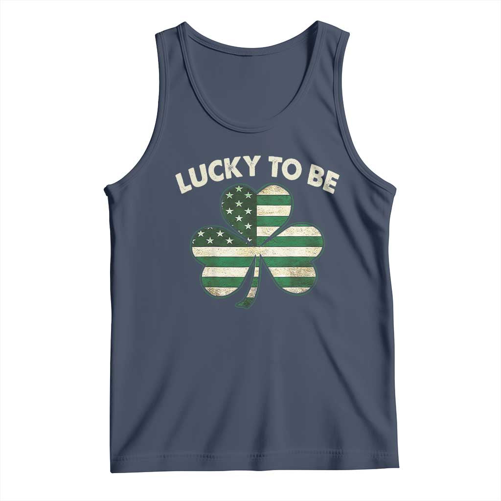 St. Patrick's Day Patriotic America Pride Tank Top Lucky To Be American