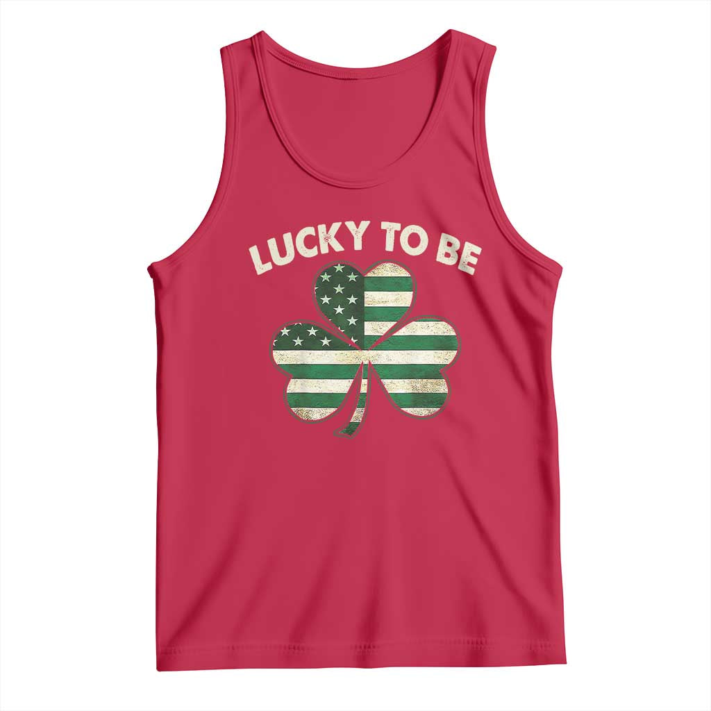 St. Patrick's Day Patriotic America Pride Tank Top Lucky To Be American