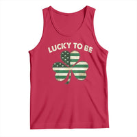 St. Patrick's Day Patriotic America Pride Tank Top Lucky To Be American