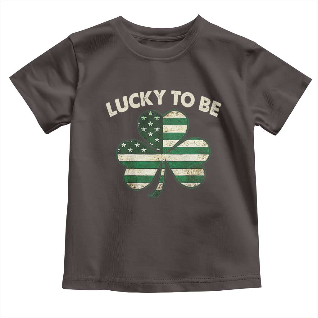 St. Patrick's Day Patriotic America Pride Toddler T Shirt Lucky To Be American