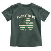 St. Patrick's Day Patriotic America Pride Toddler T Shirt Lucky To Be American
