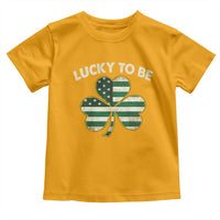 St. Patrick's Day Patriotic America Pride Toddler T Shirt Lucky To Be American