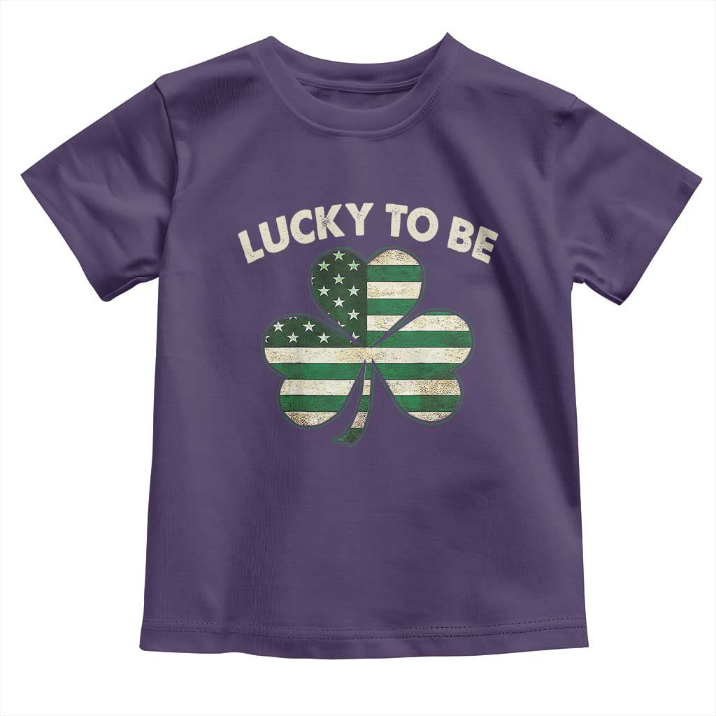 St. Patrick's Day Patriotic America Pride Toddler T Shirt Lucky To Be American