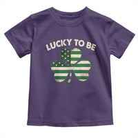St. Patrick's Day Patriotic America Pride Toddler T Shirt Lucky To Be American