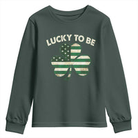 St. Patrick's Day Patriotic America Pride Youth Sweatshirt Lucky To Be American