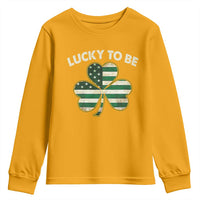 St. Patrick's Day Patriotic America Pride Youth Sweatshirt Lucky To Be American