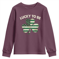 St. Patrick's Day Patriotic America Pride Youth Sweatshirt Lucky To Be American