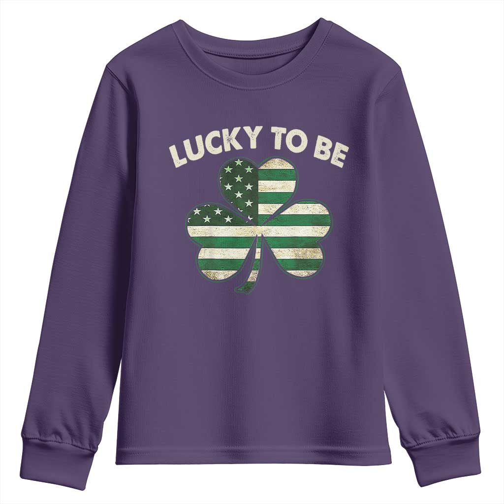 St. Patrick's Day Patriotic America Pride Youth Sweatshirt Lucky To Be American