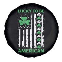 St. Patrick's Day Patriotic America Pride Spare Tire Cover Lucky To Be American Shamrock Flag