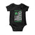 St. Patrick's Day Patriotic America Pride Baby Onesie Lucky To Be American Shamrock Flag