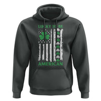 St. Patrick's Day Patriotic America Pride Hoodie Lucky To Be American Shamrock Flag