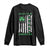 St. Patrick's Day Patriotic America Pride Long Sleeve Shirt Lucky To Be American Shamrock Flag