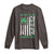 St. Patrick's Day Patriotic America Pride Long Sleeve Shirt Lucky To Be American Shamrock Flag