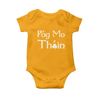 Funny St. Patrick's Day Baby Onesie Pog Mo Thoin Gaelic Saying Kiss My Ass