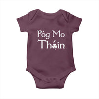 Funny St. Patrick's Day Baby Onesie Pog Mo Thoin Gaelic Saying Kiss My Ass