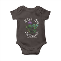 Funny St. Patrick's Day Baby Onesie Kiss Me I'm Scottish