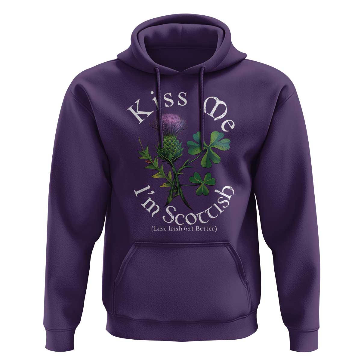 Funny St. Patrick's Day Hoodie Kiss Me I'm Scottish