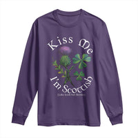 Funny St. Patrick's Day Long Sleeve Shirt Kiss Me I'm Scottish