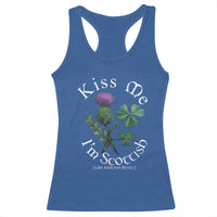 Funny St. Patrick's Day Racerback Tank Top Kiss Me I'm Scottish