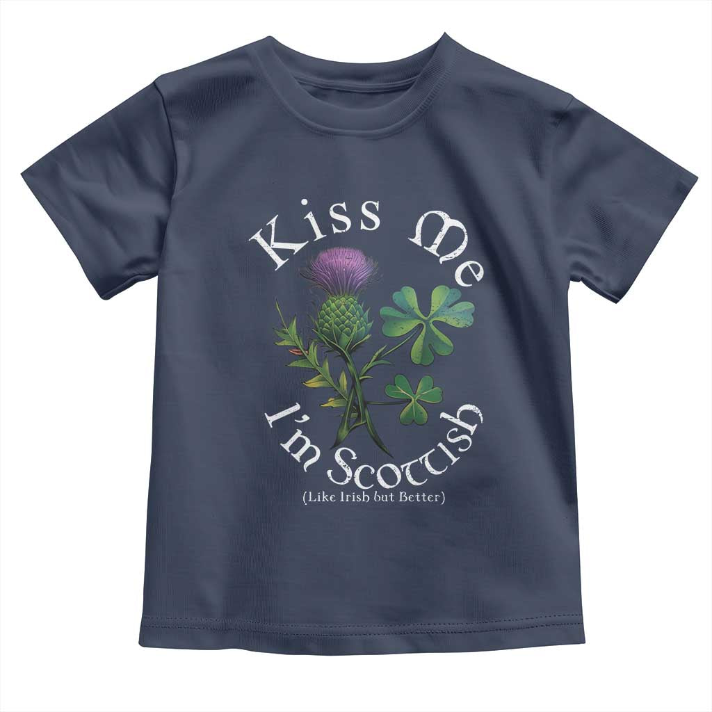 Funny St. Patrick's Day Toddler T Shirt Kiss Me I'm Scottish