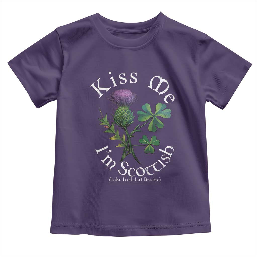 Funny St. Patrick's Day Toddler T Shirt Kiss Me I'm Scottish