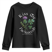 Funny St. Patrick's Day Youth Sweatshirt Kiss Me I'm Scottish