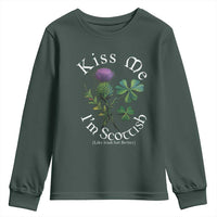 Funny St. Patrick's Day Youth Sweatshirt Kiss Me I'm Scottish