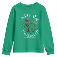 Funny St. Patrick's Day Youth Sweatshirt Kiss Me I'm Scottish