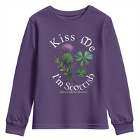 Funny St. Patrick's Day Youth Sweatshirt Kiss Me I'm Scottish