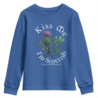 Funny St. Patrick's Day Youth Sweatshirt Kiss Me I'm Scottish