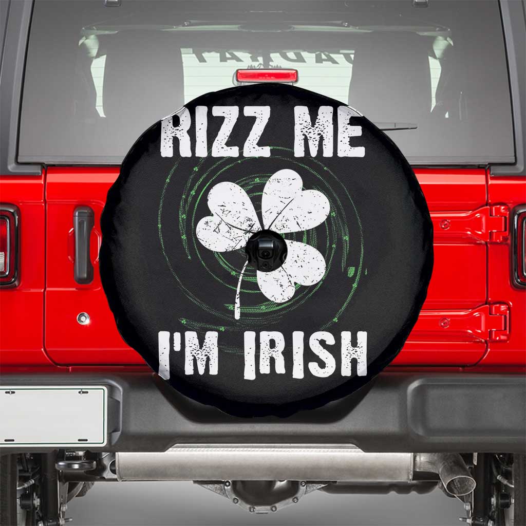 Funny St. Patrick's Day Spare Tire Cover Rizz Me I'm Irish