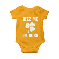 Funny St. Patrick's Day Baby Onesie Rizz Me I'm Irish