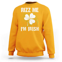 Funny St. Patrick's Day Sweatshirt Rizz Me I'm Irish