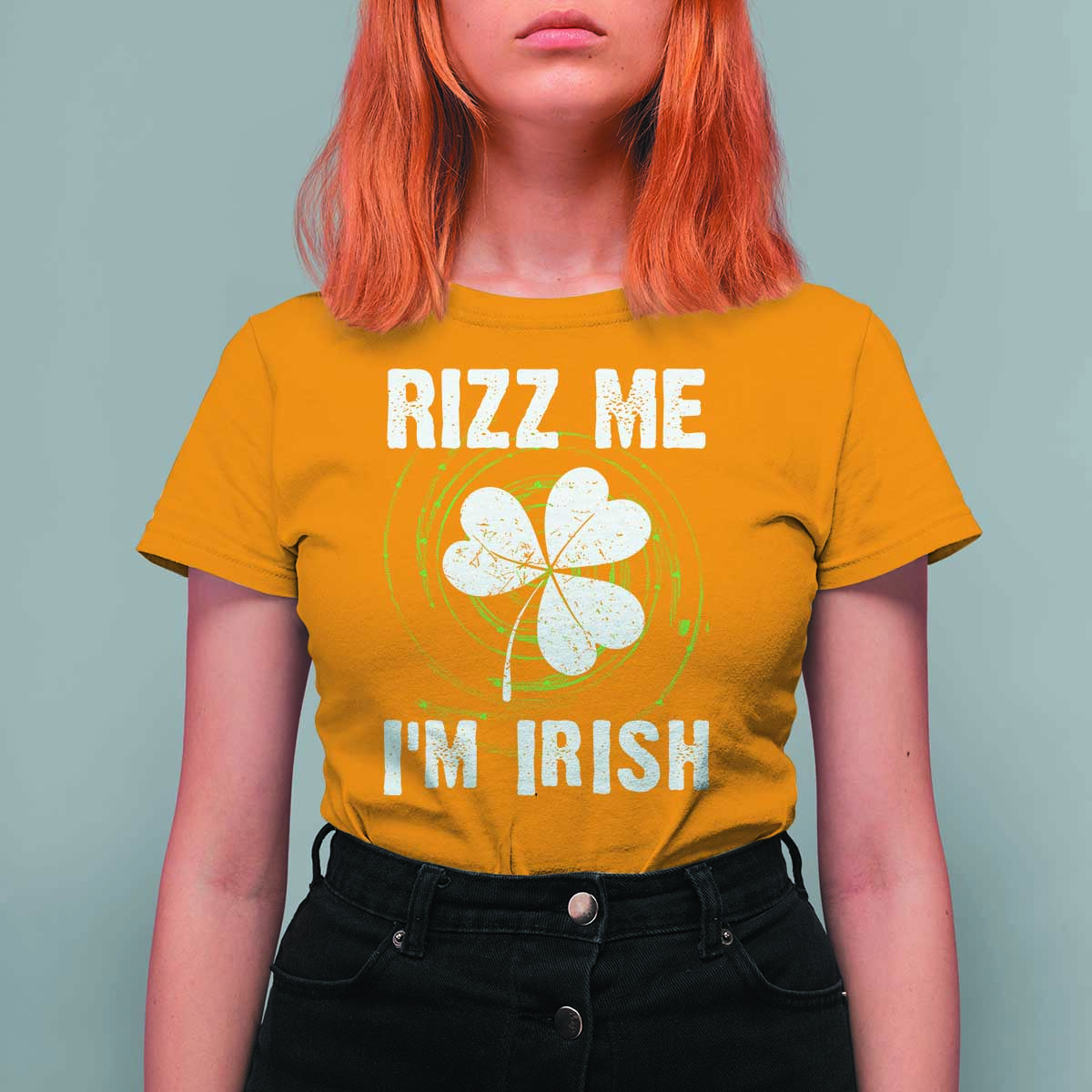 Funny St. Patrick's Day T Shirt For Women Rizz Me I'm Irish