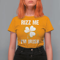 Funny St. Patrick's Day T Shirt For Women Rizz Me I'm Irish