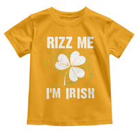 Funny St. Patrick's Day Toddler T Shirt Rizz Me I'm Irish