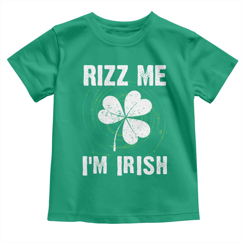 Funny St. Patrick's Day Toddler T Shirt Rizz Me I'm Irish
