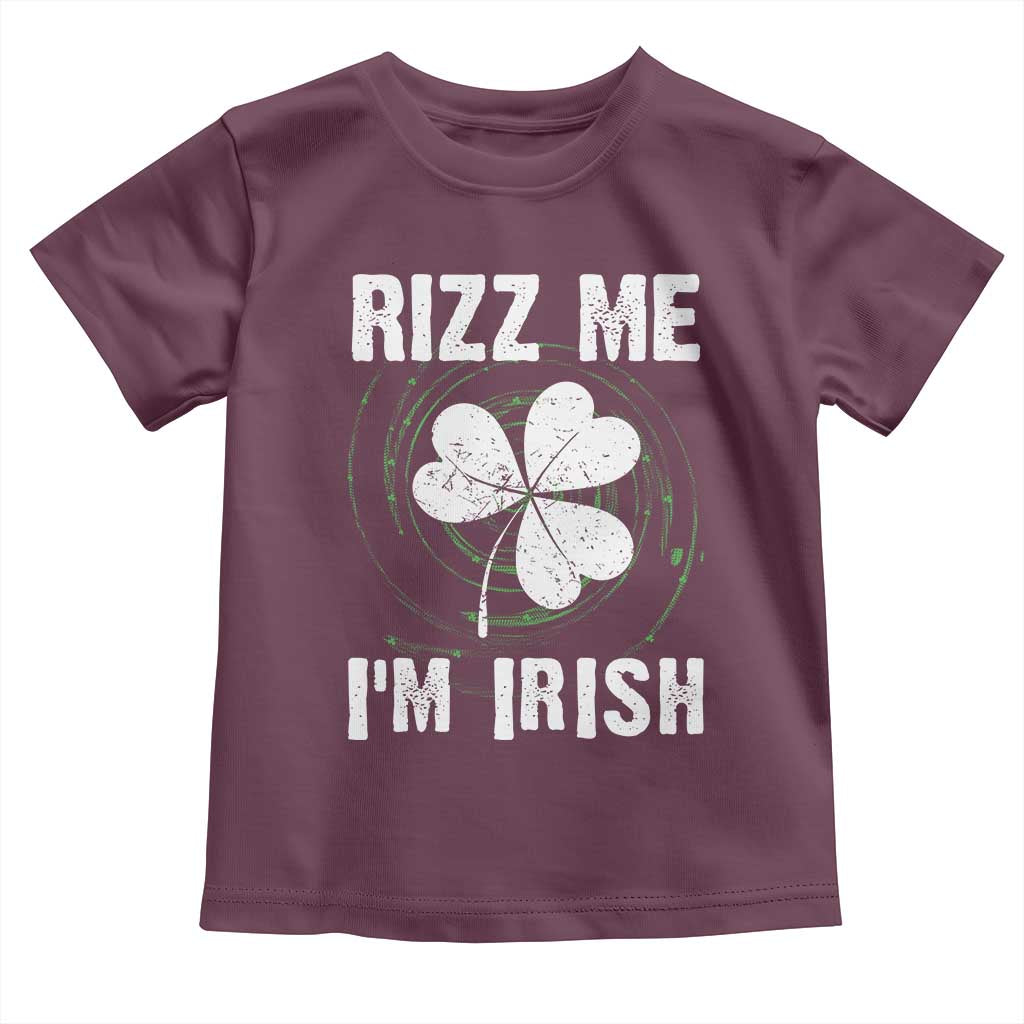 Funny St. Patrick's Day Toddler T Shirt Rizz Me I'm Irish