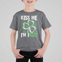 Funny St. Patrick's Day T Shirt For Kid Kiss Me I'm iRizz Shamrock